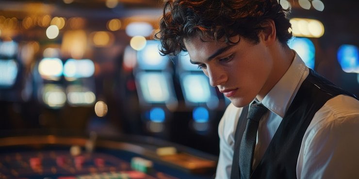 Meja blackjack langsung dewalive PMGC di perangkat seluler dengan antarmuka dealer HD